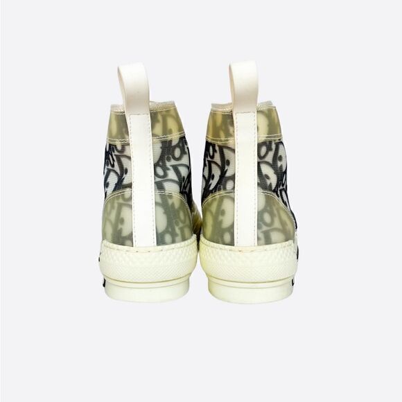 Dior Oblique Black & White B23 High Top Sneaker - Picture 3 of 14